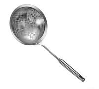 HomeVortex Schiumarola in acciaio inox 304, manico lungo resistente al calore, color argento, per scolare tagliatelle, gnocchi, fritti e verdure in cucina