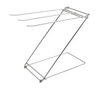 HomeVortex Scolapiatti pieghevole in acciaio inox, design a 3 bracci per lavello da cucina, organizer salvaspazio per asciugamani, tazze, bottiglie, argento