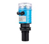 HomeVortex Sensore di livello 4-20mA DC24V, portata 0-5 m, trasmettitore di livello dell'acqua senza contatto con LCD, impermeabile IP68, per serbatoio per acque reflue (blu) (0-1 meter)