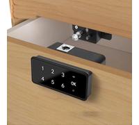 HomeVortex Serratura elettronica per cassetti con impronte digitali, alimentata tramite USB, con modalità fisse e temporanee, serratura di sicurezza in ABS, per armadio da palestra, armadio, porta (A)