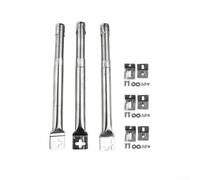 HomeVortex Set 3 per tubi per bruciatore Allungabili per BBQ Gas Set 3 per | per acciaio , lunghezza regolabile 30-45cm, resistenza alte temperature, fit universale