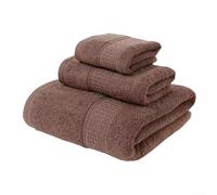 HomeVortex Set completo di 3 asciugamani da bagno di lusso morbidezza e assorbimento superiore per il tuo bagno (marrone)