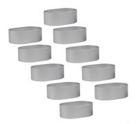 HomeVortex Set di 10 mini stampi ovali in alluminio per torte, a forma di uovo, per cuocere pane e torte di ananas, riutilizzabili, color argento