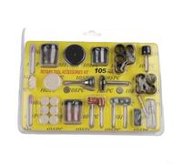 HomeVortex Set di 105 accessori per utensili rotanti per mini smerigliatrice elettrica, dischi da taglio, tamponi per lucidatura, punte per intaglio per legno, metallo, vetro, plastica