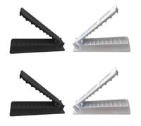 HomeVortex Set di 4 stampi per kebab riutilizzabili, per spiedini per barbecue, per grigliare e feste in campeggio, dispositivo per la produzione di barbecue in plastica, con forme bianche e nere