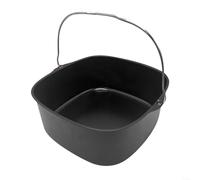 HomeVortex Set di accessori per friggitrice ad aria con cestini quadrati per torte in dimensioni 17,8 cm, 19,1 cm e 20,3 cm, teglie antiaderenti per friggitrice ad aria e tostatura (17,8 cm)