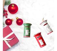 HomeVortex Set di mini decorazioni per cassetta postale per le vacanze, decorazioni per albero di Natale, accenti per la casa festiva, con porta apribile (colori misti)