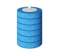 HomeVortex Set di scopino per WC con coperchio automatico e detergente integrato, supporto da parete include 24 testine di ricambio per pulire le ciotole, bianco e grigio (6 teste)