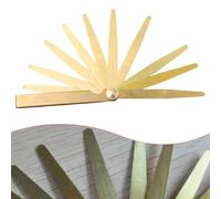 HomeVortex Set di spessimetri metrici in ottone a 13 lame, 0,05-1 mm, per strumenti di misurazione dello spessore di precisione, per ingegneri, meccanici, progettisti, misurazione dello spazio libero