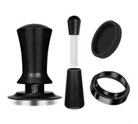 HomeVortex Set di strumenti per pressino e distributore espresso, manomissione caffè a molla da 51 mm con aghi WDT, imbuto dosatore magnetico e tappetino, per portafiltro da 51 mm