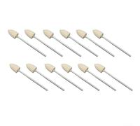 HomeVortex Set di testine estese per smerigliatura in lana, manico rotante, 65 mm, 12 pezzi, diametro del gambo 3 mm, per superfici in vetro e metallo (3 x 10)