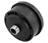 HomeVortex Silenziatore per compressore d'aria con filtro, riduttore di rumore con filettatura da 25/32 mm per pompa d'aria, in plastica nera, elemento porta di ammissione silenziosa, 130 x 80 mm (25