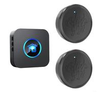 HomeVortex Sistema di comunicazione per animali domestici, con funzione di memoria, pulsante attivato al tocco, campanello wireless per addestramento al vasino, per rompere la casa, colore nero (1