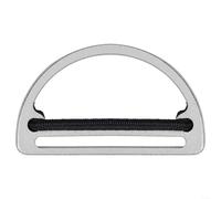 HomeVortex Slider per cintura per immersioni subacquee con anello a D, fermo in acciaio inossidabile 304 per imbracatura BCD, fibbia di fissaggio anticorrosione per corda e cinghie, argento 67 x 41 mm