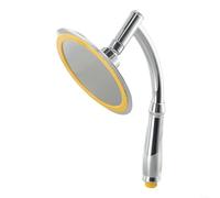 HomeVortex Soffione doccia ultra sottile da 15,2 cm, ad alta pressione con tecnologia Air Booster, spruzzatore portatile rotante a 360° con ugelli in silicone anti-intasamento