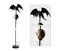HomeVortex Solar Dragon Fire Garden - Lampada da giardino, colore: Nero | Figura gotica a forma di drago che respira il fuoco, antiruggine, decorazione per esterni per cortile, patio, prato