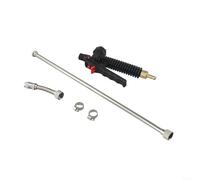 HomeVortex Spruzzatore ad alta pressione da 73,9 cm, in acciaio inox, lancia da giardino con punta in ottone e leva bloccabile, ugello regolabile per tubo da 3/8", lavaggio auto e