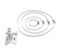 HomeVortex Staffa di montaggio regolabile per fotocamera con anello in acciaio per EufyCam 1/2/3, Pro 2/3/4, per anello riflettore, rotazione a 360°, supporto per palo da parete per interni ed esterni