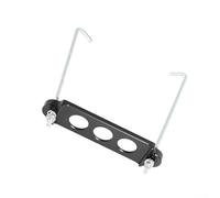 HomeVortex Staffa di supporto per batteria in alluminio nero circolare per auto per ATV UTV Side-by-Side Secure Tie Down Clamp Costruzione in lega Calore a 3 fori