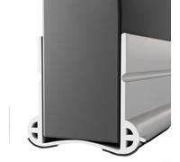 HomeVortex Striscia di guarnizione inferiore della porta in PVC da 93 cm, antivento, insonorizzante, per porte di casa, risparmio energetico, blocca rumore, polvere e aria fredda (bianco)