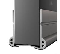 HomeVortex Striscia di tenuta inferiore della porta in PVC da 93 cm, antivento, insonorizzante, per porte di casa, risparmio energetico, blocca rumore, polvere e aria fredda (grigio)