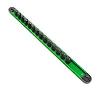 HomeVortex Supporto magnetico girevole a 360° per prese da 1/4 3/8 1/2 pollici, resistente rack in alluminio con clip in nylon, montaggio a parete o armadietto degli attrezzi (6,35 mm)