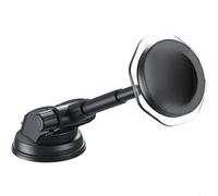 HomeVortex Supporto magnetico per auto, per iPhone MagSafe, supporto a ventosa per cruscotto, con braccio in metallo estensibile, base a vuoto forte, per una visione stabile, nero