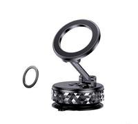 HomeVortex Supporto magnetico per pannello strumenti auto, supporto per telefono con rotazione di 810 gradi, supporto per cruscotto con piastra magnetica (nero)