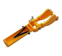 HomeVortex Supporto per asta da piscina con morsetto a V, staffa di sicurezza in plastica per accessori da piscina, struttura di supporto gialla da 22 cm con viti per una facile installazione e