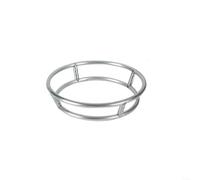 HomeVortex Supporto per pentole in acciaio inox, rotondo, resistente al calore, per pentole da cucina, antiscivolo, per wok, casseruole, protezione stabile per piano di lavoro, 23 cm, argento (26 cm)