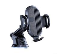 HomeVortex Supporto per ph auto, per cruscotto e parabrezza, girevole a 360°, con forte ventosa e impugnatura antiscivolo in silice, per cassaforte (B)