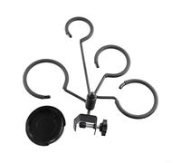 HomeVortex Supporto per sordina per tromba, per cornetta, tromba e trombone, scaffale portatile con vassoio rotante per strumenti a fiato, nero, design compatto per principianti