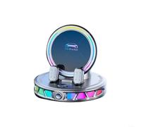 HomeVortex Supporto per telefono wireless da auto da 15 W con bloccaggio automatico, luce ambientale RGB, supporto di ricarica rapida per cruscotto, supporto per presa d'aria in ABS compatibile con