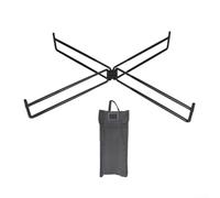 HomeVortex Supporto pieghevole per ghiacciaio, in ferro, con angoli antiscivolo, per campeggio, picnic, all'aperto, scaffale portatile per bagagli con borsa portaoggetti, 52 cm