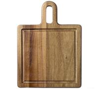 HomeVortex Tagliere in legno di acacia, tagliere antiscivolo su entrambi i lati, per formaggio, bistecca, pizza, frutta, vassoio da portata compatto per cucina, picnic, sala da pranzo all'aperto (35 x