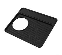 HomeVortex Tappetino in silicone, compatibile con macchine espresso 870 880, stazione antiscivolo per pressare caffè, per barista, resistente al calore, per (nero)
