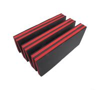 HomeVortex Tappetino per ginocchia portatile in schiuma EVA con manico, pieghevole a sgabello basso, per garage, giardinaggio, pavimenti, 117 x 40 cm, nero