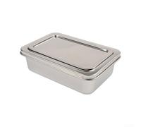 HomeVortex Teglia in acciaio inox con coperchio | Teglia rettangolare per pane, 28 cm, per servire torte e dolci, tiramisù