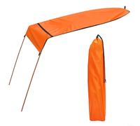 HomeVortex Tenda parasole per canoa, impermeabile, in tessuto Oxford, con custodia in alluminio, per sport acquatici singoli, colore: arancione