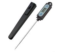 HomeVortex Termometro digitale per alimenti, con sonda di lettura, per cucinare, grigliare, cuocere e preparare, calibro da cucina accurato, con per CELSIUS e Fahrenheit (nero)