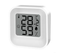 HomeVortex Termometro e igrometro digitale per Mini, misuratore di umidità LCD per interni con indicatore di comfort, alta ±1°C/±3% RH per casa, asilo nido e cucina (bianco)