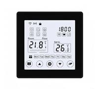 HomeVortex Termostato WiFi, per riscaldamento a pavimento, touch screen VA a colori grande e controllo app Life, intervallo di temperatura 5-95 °C, CA 230 V 16 A, bianco (nero)