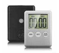 HomeVortex Timer con grande schermo LCD, conto alla rovescia per cucinare, dormire, studiare e lavorare, argento