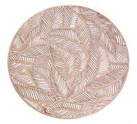 HomeVortex Tovaglietta rotonda in PVC, 38 cm, resistente al calore, antiscivolo, per cucina, sala da pranzo, oro, argento, oro rosa, protezione per piatti caldi, pentole, padelle (oro rosa)