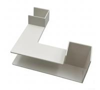 HomeVortex Tunnel di osservazione per acquario, nascondiglio per pesci per caverne, in plastica naturale, per decorare il serbatoio dei gamberetti Betta, nero e bianco, 12,5 cm (bianco)