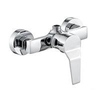 HomeVortex Valvola miscelatore per doccia a parete, G1/2", uscita superiore in lega di rame, rubinetto da bagno con maniglia singola, valvola miscelatrice manuale con finitura cromata per bagno