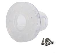 HomeVortex Valvola Scupper a sfera autoserrante per barca, tappo di scarico marino con anti-riflusso per canoa zattera, PC trasparente HDPE adatto a fori da 1-1/8 pollici, spray salino