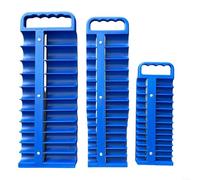 HomeVortex Vassoio organizer magnetico, in ABS resistente, con doppia striscia, maniglia portatile per prese da 1/4 3/8 1/2 pollici, contiene fino a 76 pezzi, strumento blu (D)