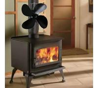 HomeVortex Ventola silenziosa per stufa, alimentata a calore, 4 pale in alluminio, per stufe a legna e pellet, circolazione efficiente del calore fino a 351 °C