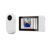 HomeVortex Videocitofono intelligente wireless con schermo IPS da 4,3 pollici, obiettivo grandangolare da 115 gradi, per visione notturna, citofono bidirezionale e spioncino digitale a lunga durata